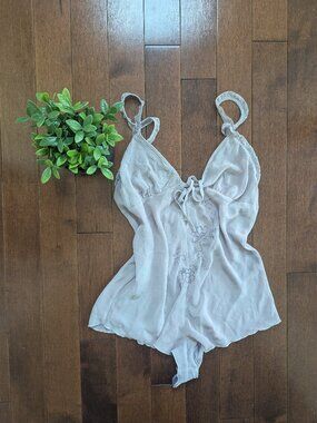 LILAC SHEER VINTAGE LINGERIE ONESIE
